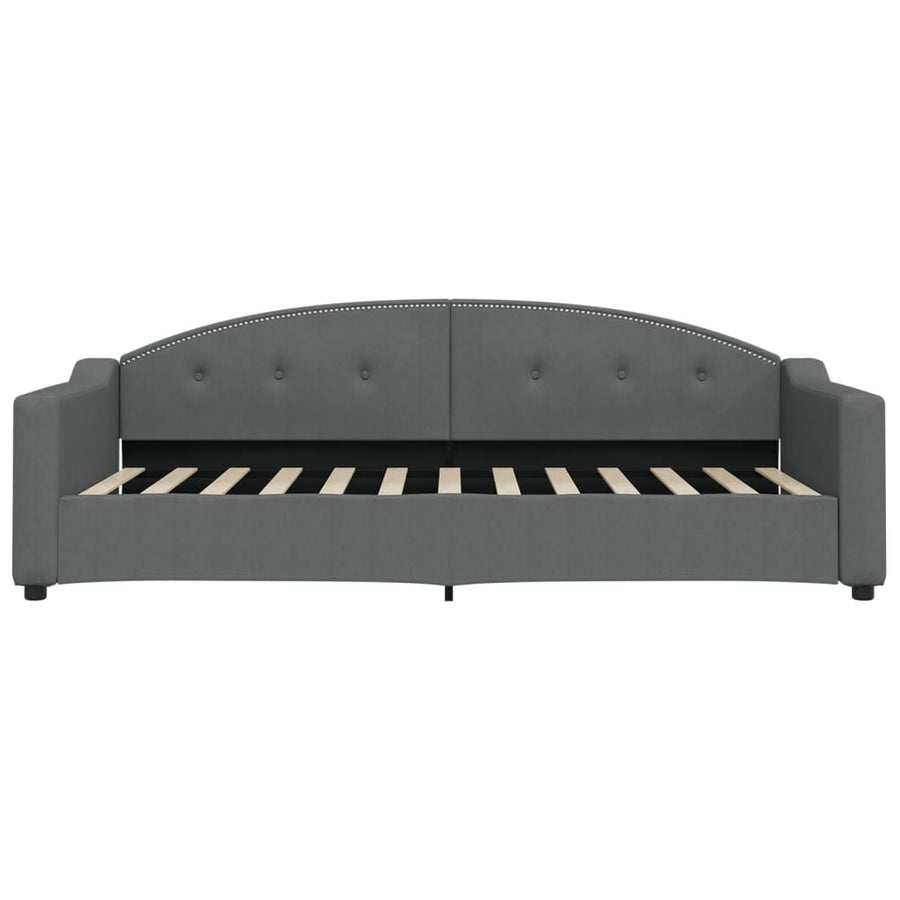 Slaapbank met matras 90x200 cm stof donkergrijs 90 x 200 cm Donkergrijs met matras
