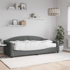 Slaapbank 90x200 cm stof donkergrijs