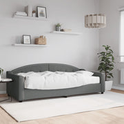 Slaapbank 90x200 cm stof donkergrijs