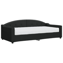 Slaapbank Stof 90 x 200 cm Zwart met matras