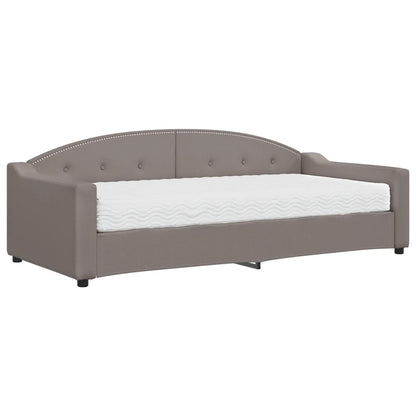 Slaapbank Stof Taupe 90 x 200 cm met matras