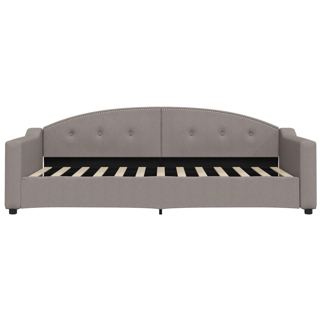 Slaapbank Stof Taupe 90 x 200 cm met matras