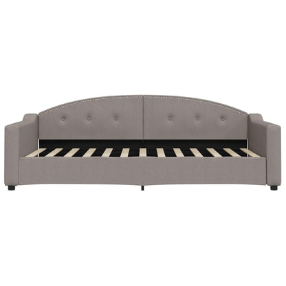 Slaapbank Stof Taupe 90 x 200 cm met matras