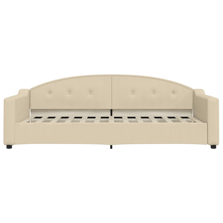 Slaapbank Stof Kleurig 90 x 200 cm Crème met matras