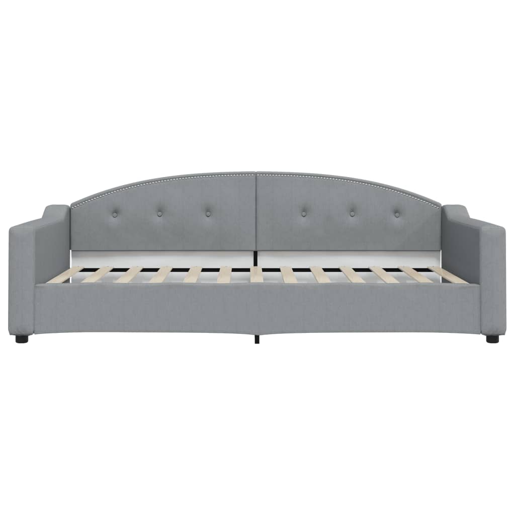 Slaapbank met matras 100x200 cm stof lichtgrijs 100 x 200 cm Lichtgrijs met matras