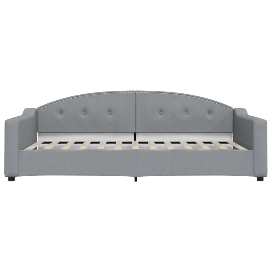 Slaapbank met matras 100x200 cm stof lichtgrijs 100 x 200 cm Lichtgrijs met matras