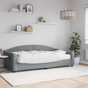 Slaapbank 100x200 cm stof lichtgrijs met matras