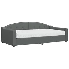 Slaapbank met matras 100x200 cm stof donkergrijs 100 x 200 cm Donkergrijs met matras