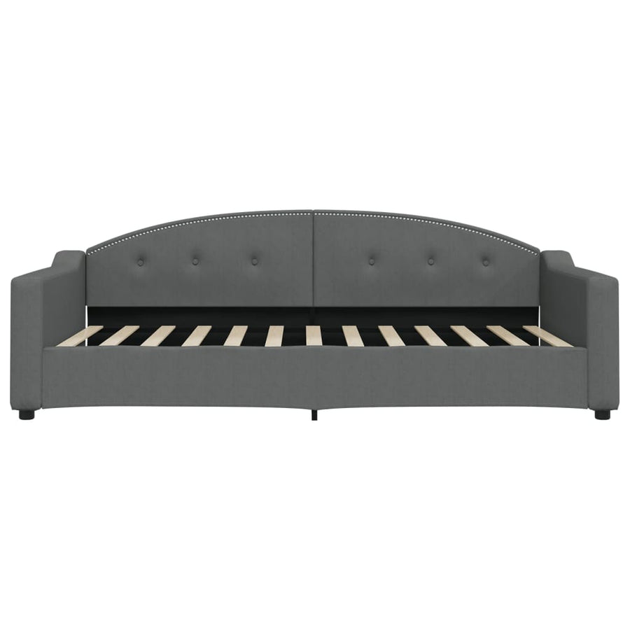 Slaapbank met matras 100x200 cm stof donkergrijs 100 x 200 cm Donkergrijs met matras