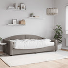 Slaapbank met matras 100x200 cm stof taupe 100 x 200 cm Taupe met matras