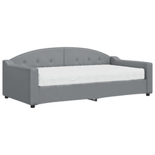 Slaapbank Stof 90 x 190 cm Lichtgrijs met matras