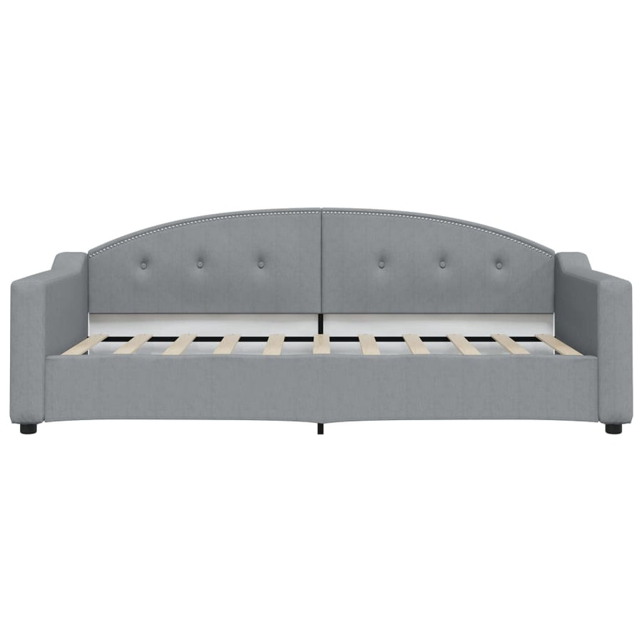 Slaapbank Stof 90 x 190 cm Lichtgrijs met matras