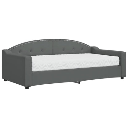 Slaapbank Stof Donkergrijs 90 x 190 cm met matras