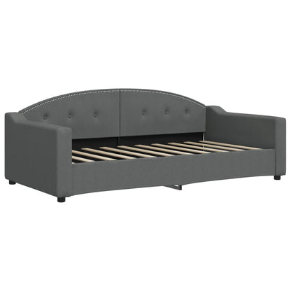 Slaapbank Stof Donkergrijs 90 x 190 cm met matras