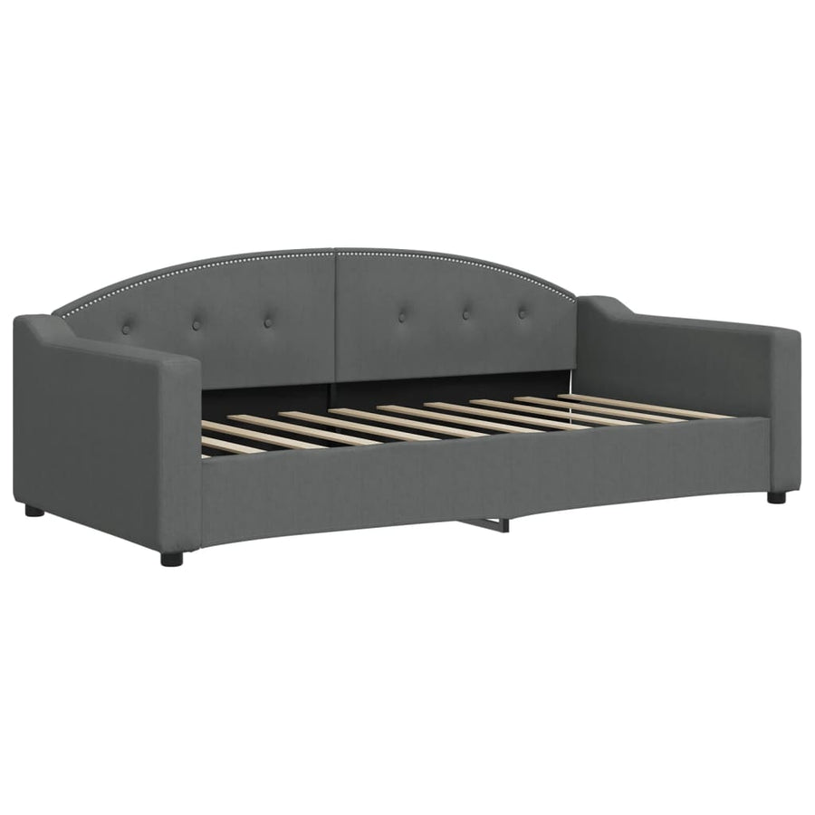 Slaapbank Stof Donkergrijs 90 x 190 cm met matras