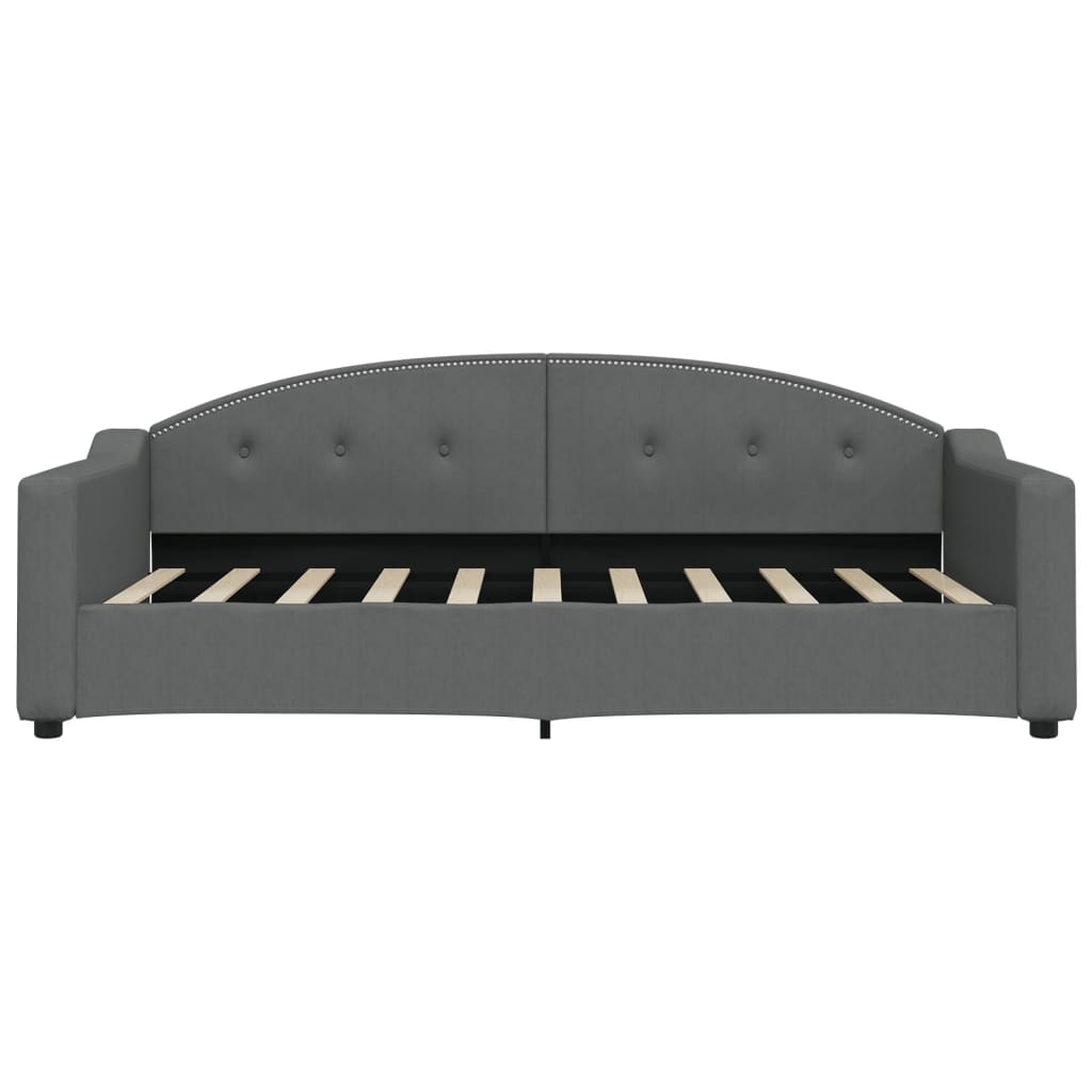 Slaapbank Stof Donkergrijs 90 x 190 cm met matras