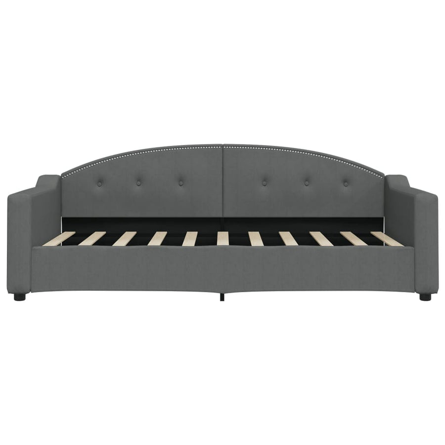 Slaapbank Stof Donkergrijs 90 x 190 cm met matras