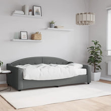 Slaapbank Stof Donkergrijs 90 x 190 cm met matras