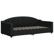 Slaapbank Stof 90 x 190 cm Zwart met matras