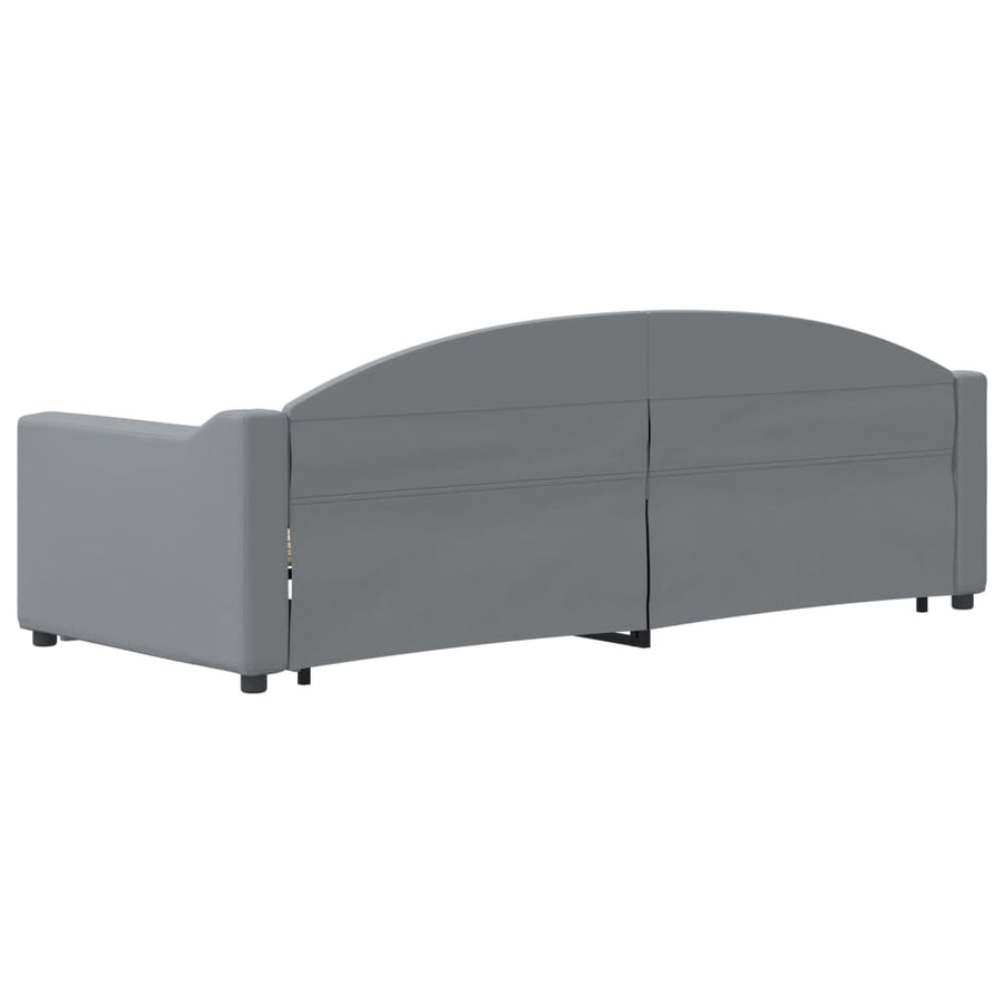 Slaapbank Stof 80 x 200 cm Lichtgrijs met onderschuifbed