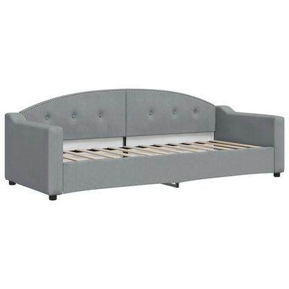 Slaapbank Stof 80 x 200 cm Lichtgrijs met onderschuifbed