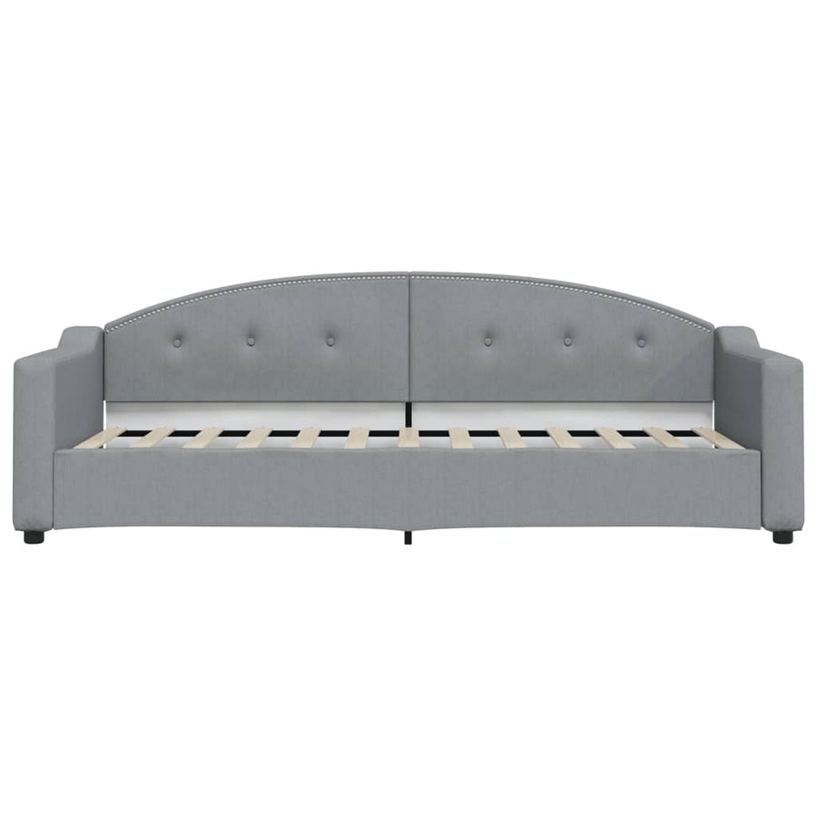 Slaapbank Stof 80 x 200 cm Lichtgrijs met onderschuifbed