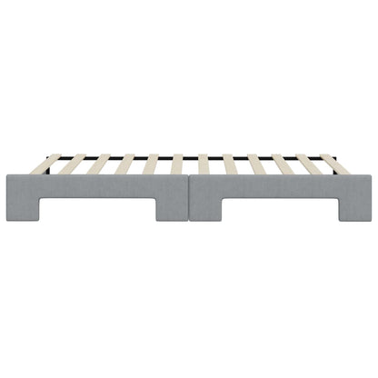 Slaapbank Stof 80 x 200 cm Lichtgrijs met onderschuifbed
