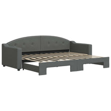 Slaapbank Stof 80 x 200 cm Donkergrijs met onderschuifbed