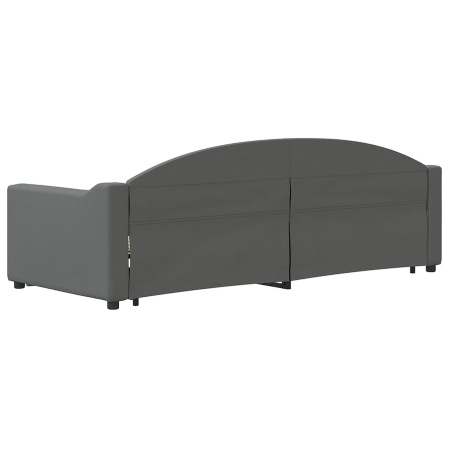 Slaapbank Stof 80 x 200 cm Donkergrijs met onderschuifbed