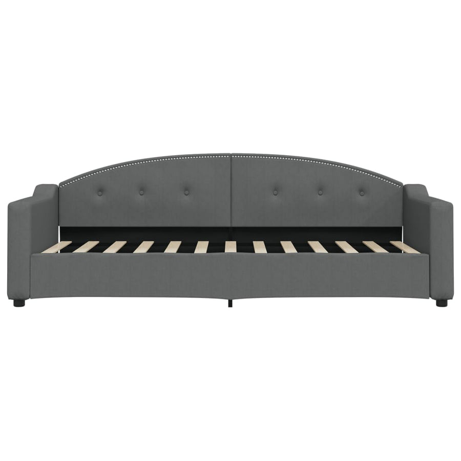 Slaapbank Stof 80 x 200 cm Donkergrijs met onderschuifbed