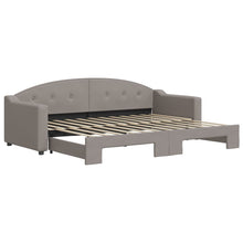 Slaapbank Stof 80 x 200 cm Taupe met onderschuifbed