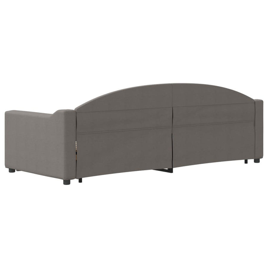 Slaapbank Stof 80 x 200 cm Taupe met onderschuifbed