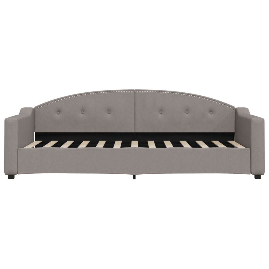 Slaapbank Stof 80 x 200 cm Taupe met onderschuifbed
