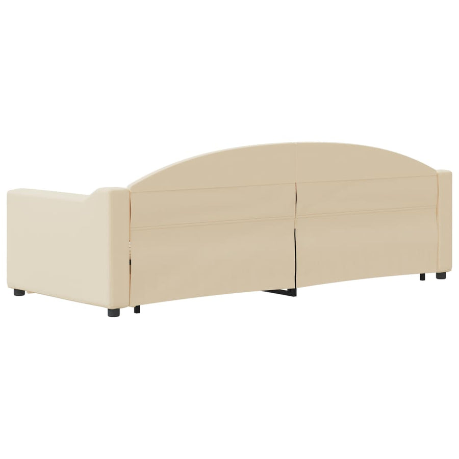Slaapbank Stof Kleurig 80 x 200 cm Crème met onderschuifbed