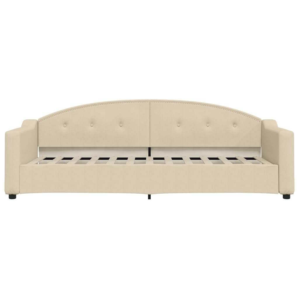 Slaapbank Stof Kleurig 80 x 200 cm Crème met onderschuifbed