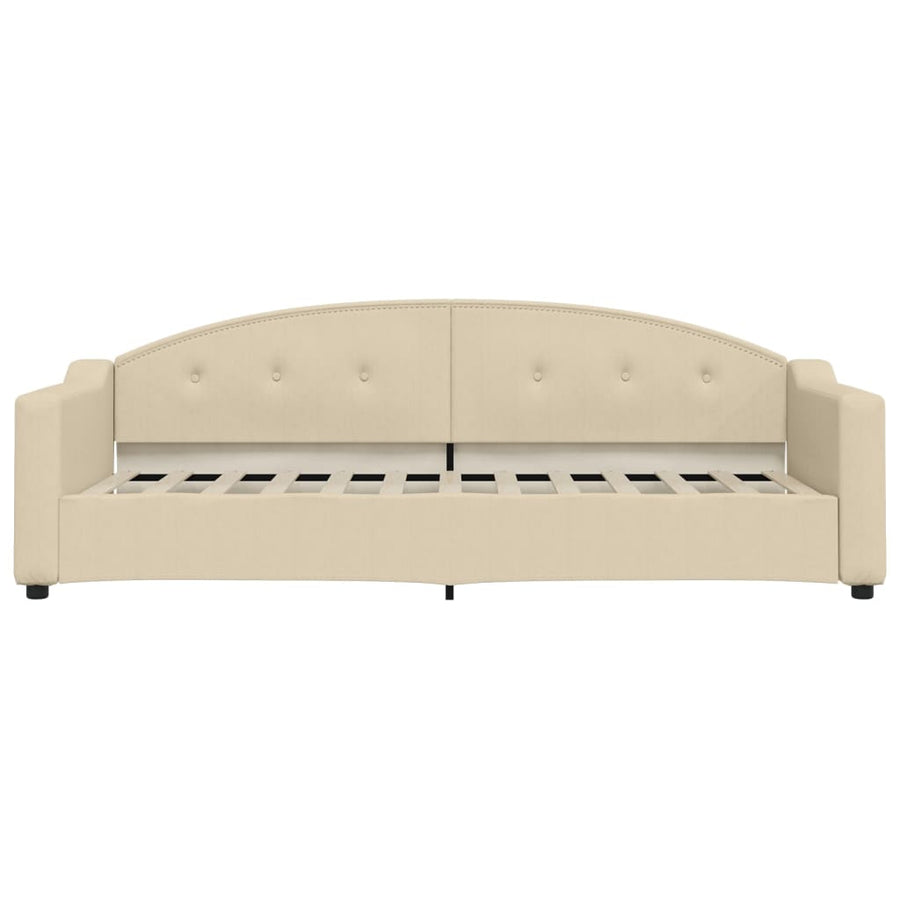 Slaapbank Stof Kleurig 80 x 200 cm Crème met onderschuifbed