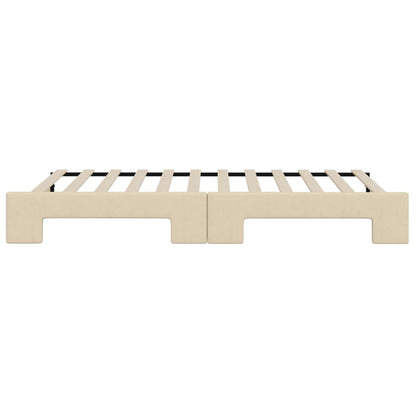 Slaapbank Stof Kleurig 80 x 200 cm Crème met onderschuifbed