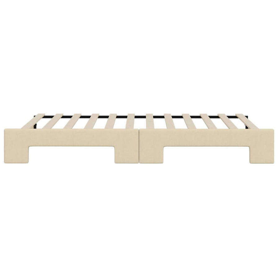 Slaapbank Stof Kleurig 80 x 200 cm Crème met onderschuifbed