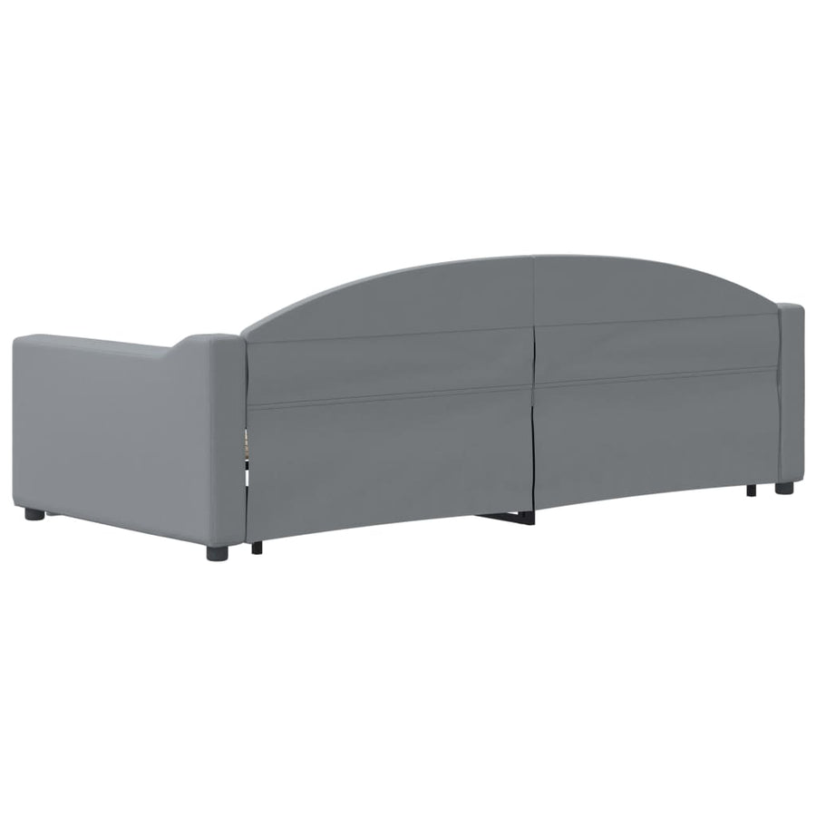 Slaapbank Stof 90 x 200 cm Lichtgrijs met onderschuifbed