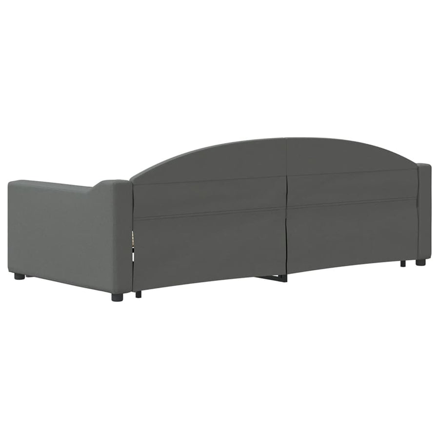 Slaapbank Stof 90 x 200 cm Donkergrijs met onderschuifbed