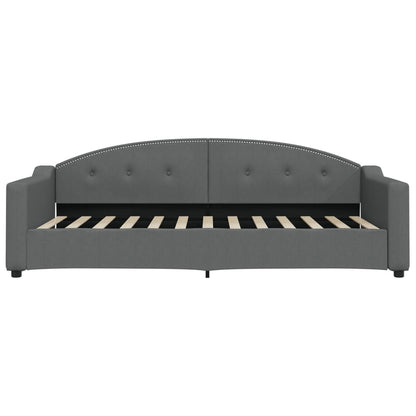 Slaapbank Stof 90 x 200 cm Donkergrijs met onderschuifbed