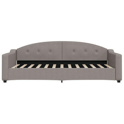 Slaapbank Met Onderschuifbed 90X200 Cm Stof Taupe Taupe 90 x 200 cm
