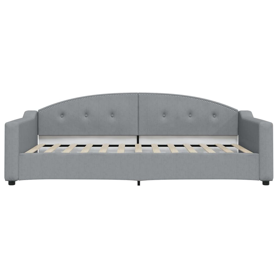 Slaapbank Stof 100 x 200 cm Lichtgrijs met onderschuifbed