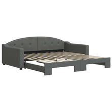 Slaapbank met onderschuifbed 100x200 cm stof donkergrijs 100 x 200 cm Donkergrijs met onderschuifbed