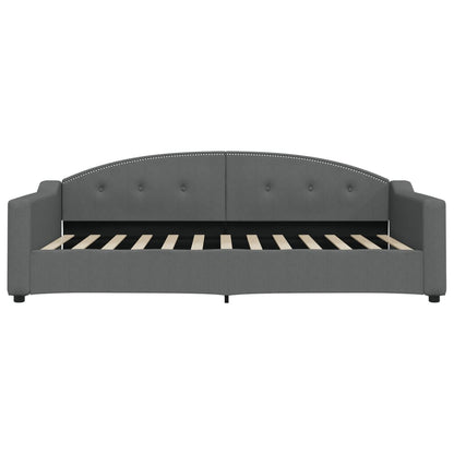Slaapbank met onderschuifbed 100x200 cm stof donkergrijs 100 x 200 cm Donkergrijs met onderschuifbed
