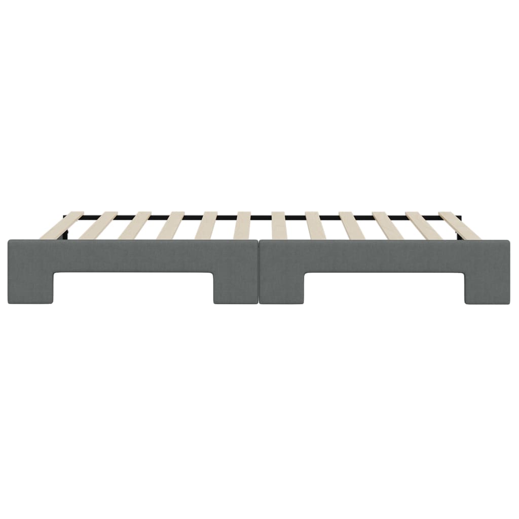 Slaapbank met onderschuifbed 100x200 cm stof donkergrijs 100 x 200 cm Donkergrijs met onderschuifbed