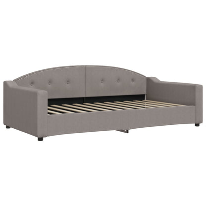 Slaapbank Stof 100 x 200 cm Taupe met onderschuifbed