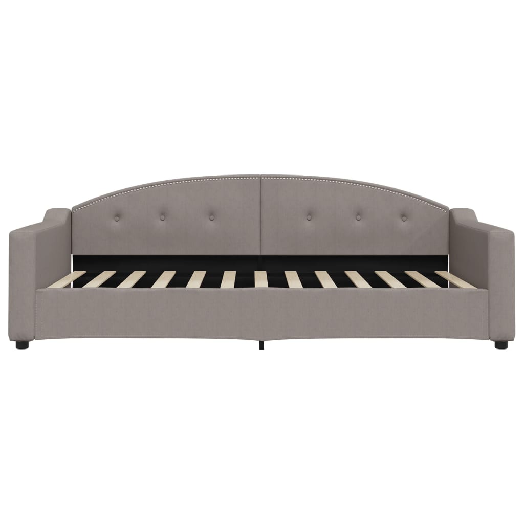 Slaapbank Stof 100 x 200 cm Taupe met onderschuifbed