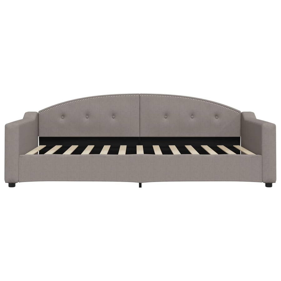 Slaapbank Stof 100 x 200 cm Taupe met onderschuifbed
