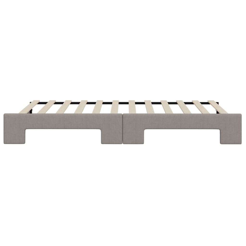 Slaapbank Stof 100 x 200 cm Taupe met onderschuifbed
